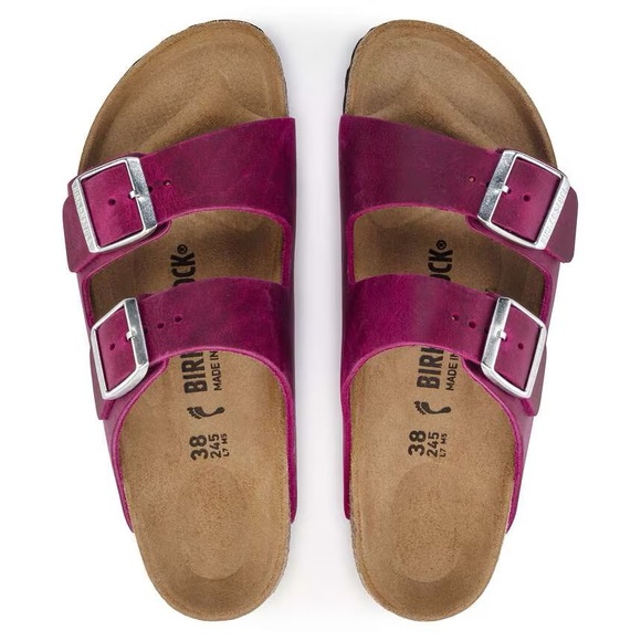 Birkenstock Arizona BS Oiled Leather in Color
Festival Fuchsia EU 39 NWT Sample - Picture 4 of 16